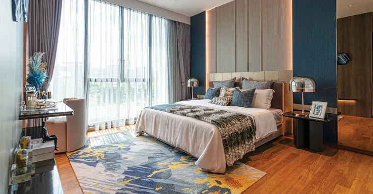 Master bedroom interior at Belgravia Ace