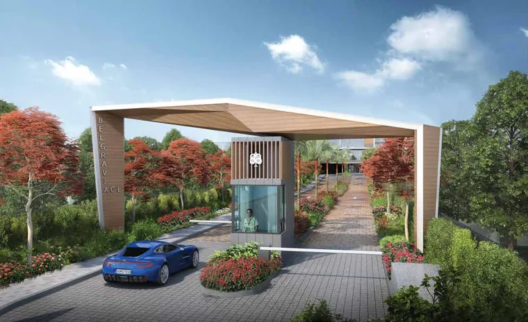 Gated arrival entrance to the completed Belgravia Ace estate on Belgravia Drive